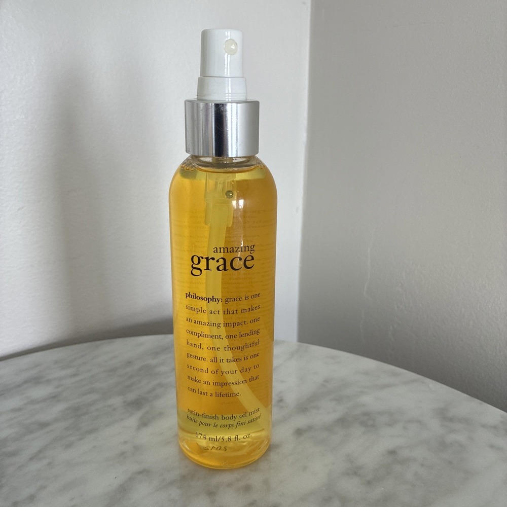 PHILOSOPHY AMAZING GRACE 5.8oz SATIN-FINISH BODY OIL MIST no lid NEW